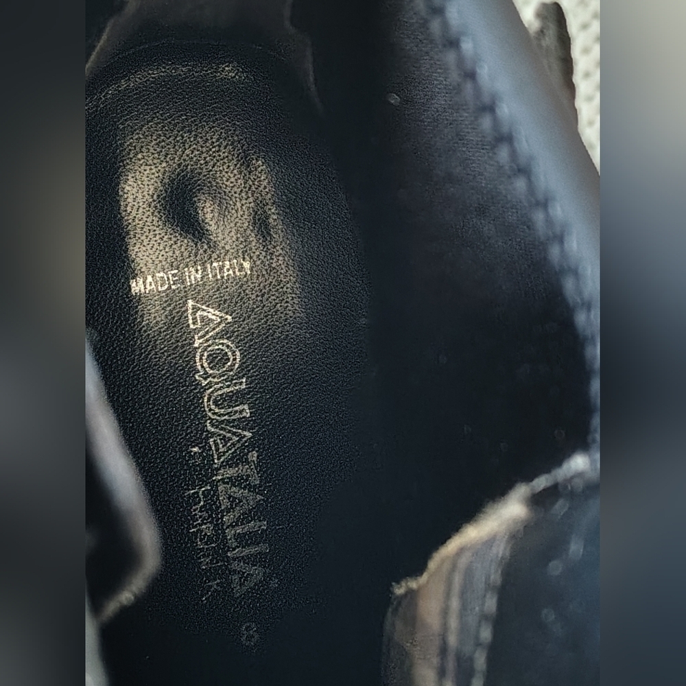 Aqouatalia Elegant Black Suede Ankle Boots Size 8 - Picture 6 of 10